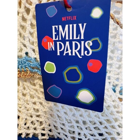 My Beachy Side Rima Scalloped Crop Top Medium Crochet Malibu Blue $235 Boho - Picture 8 of 8